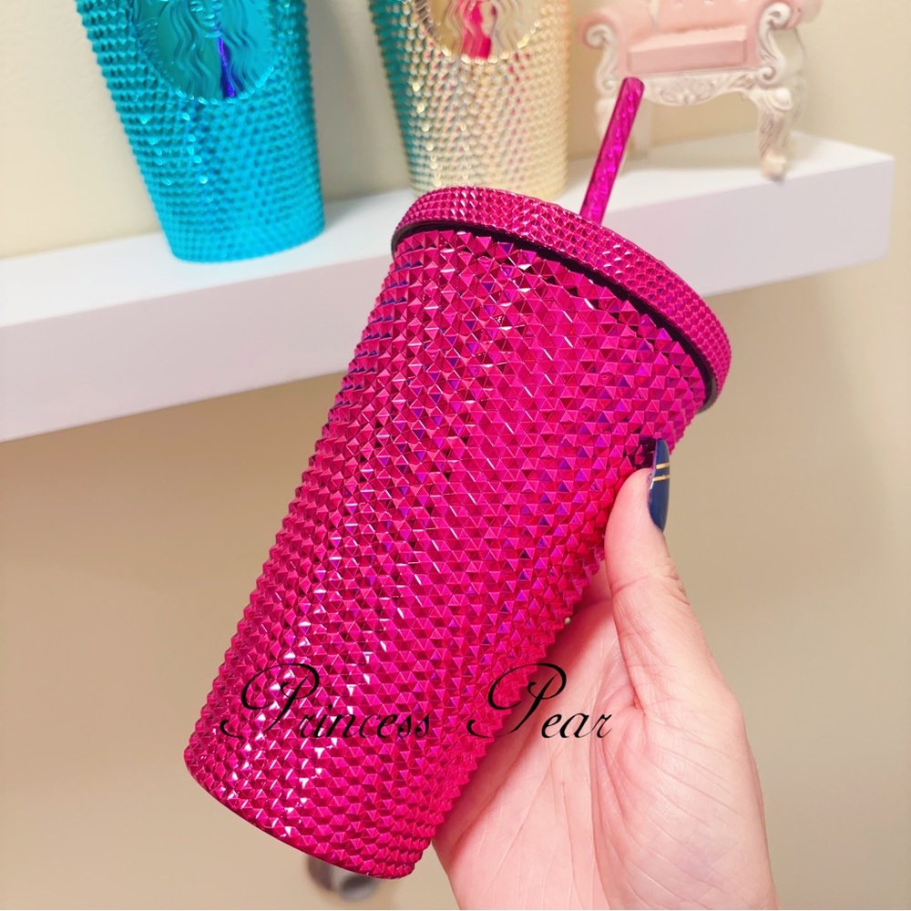 3x Starbucks Chrome Bling Studded tumbler 16 oz - Picture 8 of 10